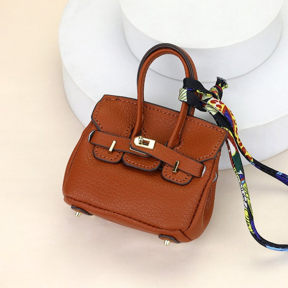 Mini Handbag Designer Inspo Kelly Bag Purse Charm to Store Ipods Ear Pods - Picture 12 of 15